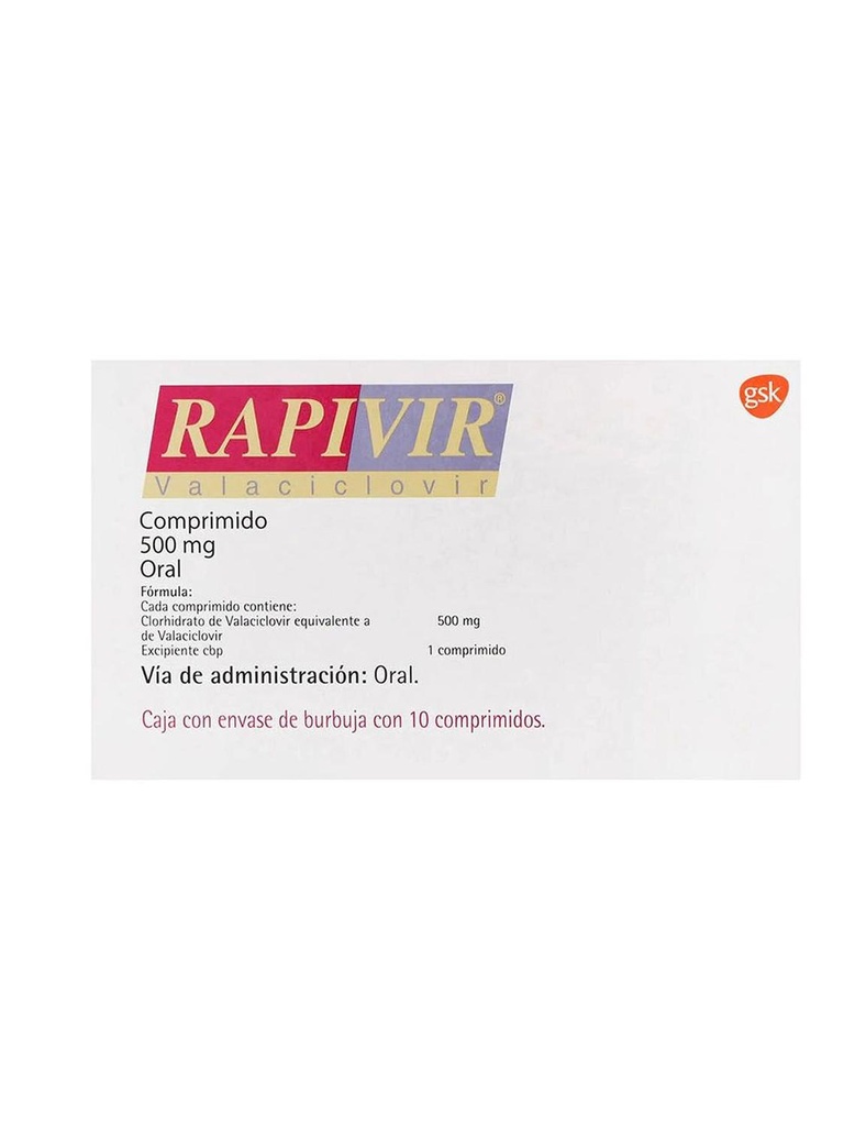 Rapivir 500 Mg 10 Tabletas 