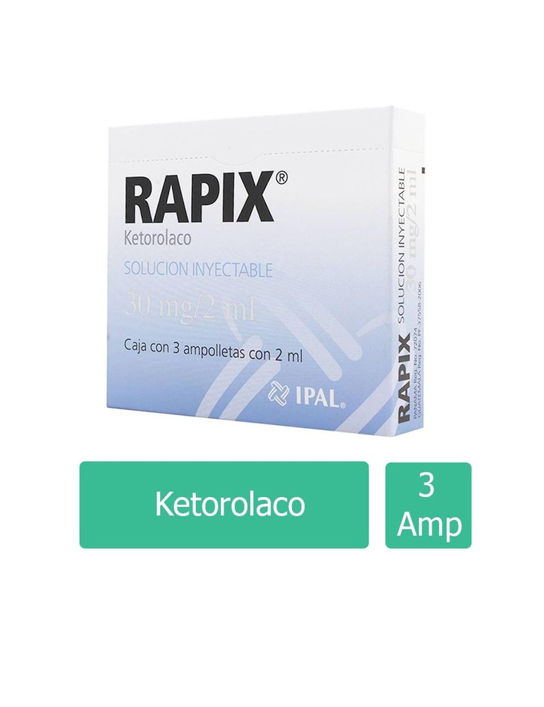 Rapix 30 Mg 3 Frasco Ámpula 2 Ml 