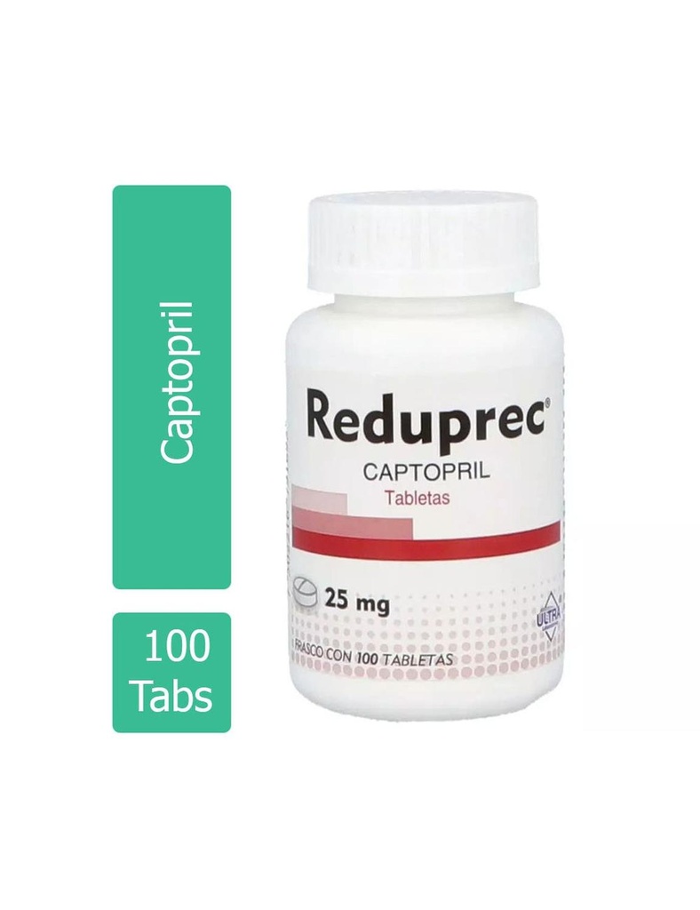 Reduprec Captopril 25 Mg 100 Tabletas Genérico Ultra Lab 