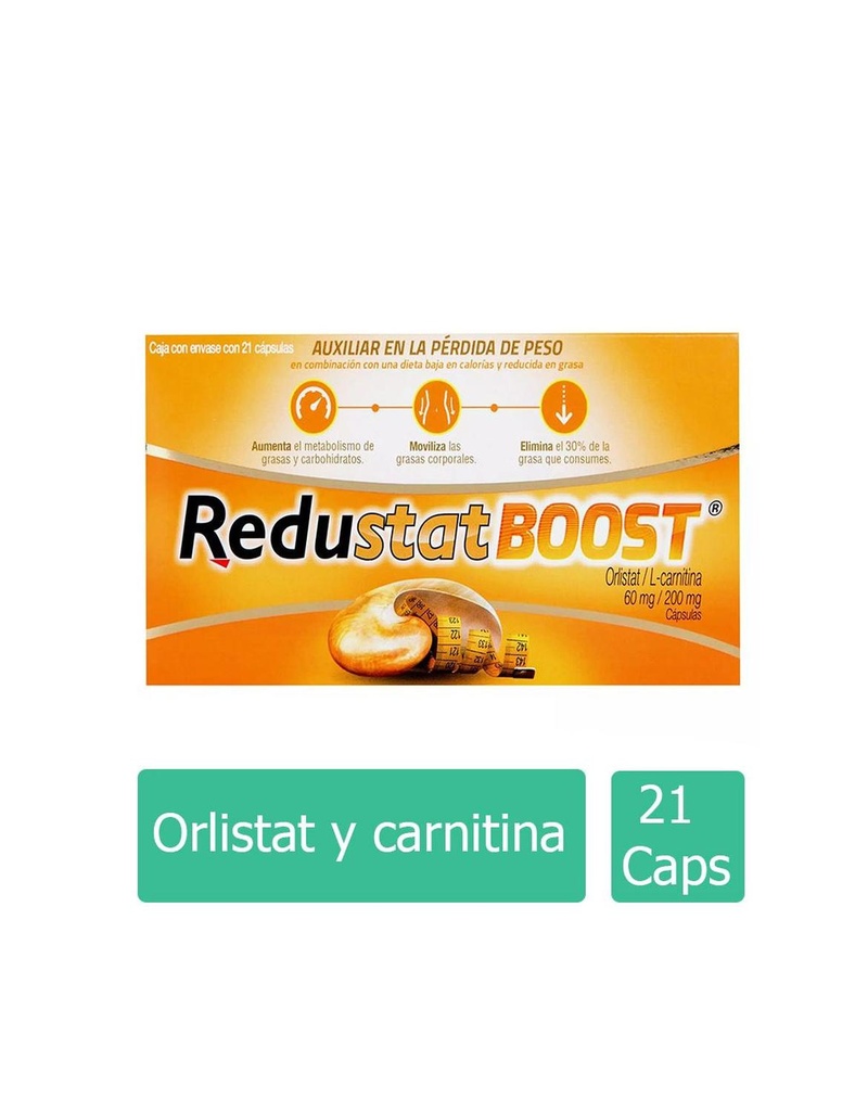 Redustat Boost 60 Mg / 200 Mg Caja Con Envase Con 21 Cápsulas