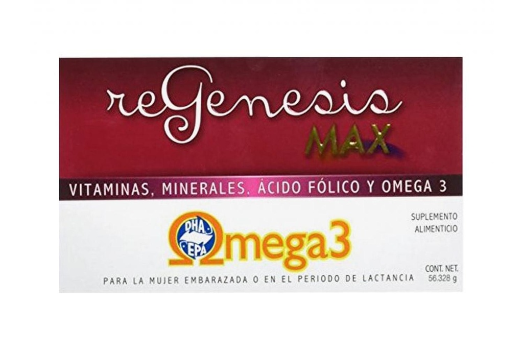 Regenesis Max Suplemento Alimenticio 56.3 G 60 Cápsulas 