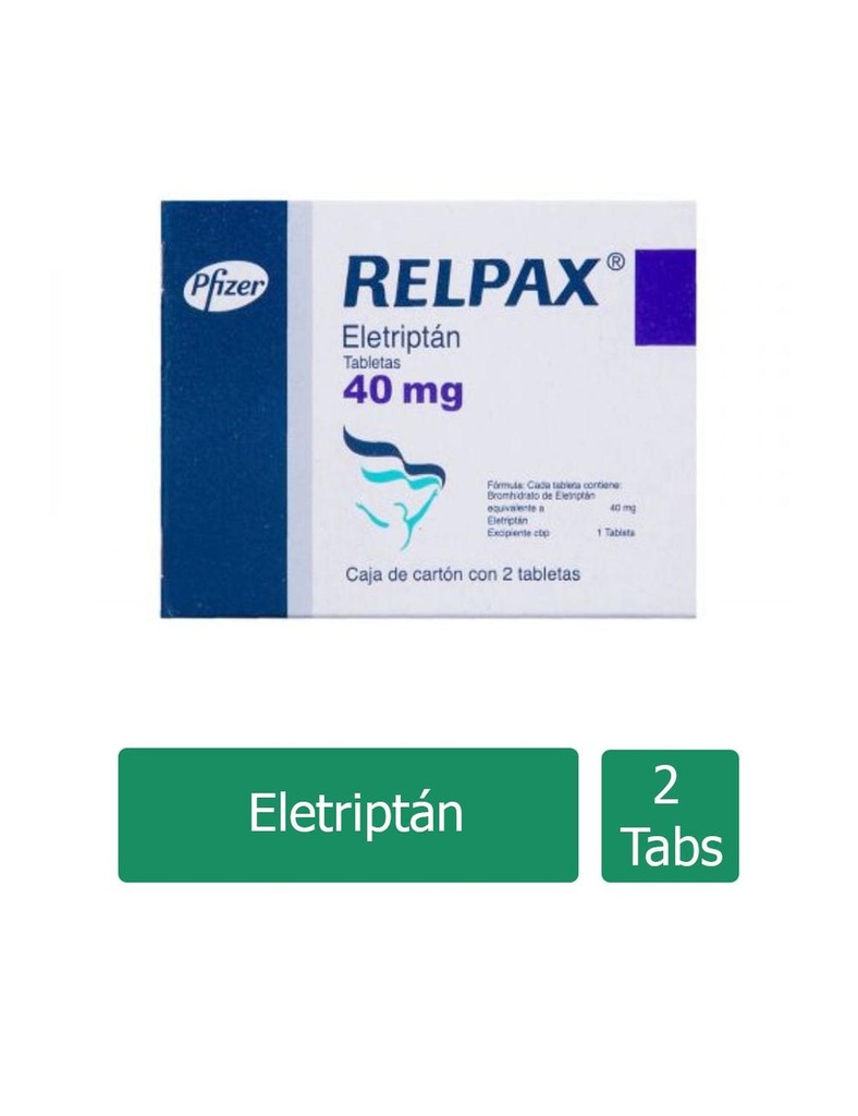 Relpax 40 Mg 2 Tabletas 