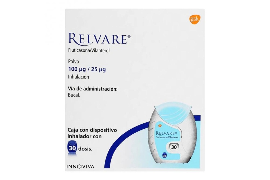 Relvare 100/25 Mcg Inhalaciones 30 Dosis 