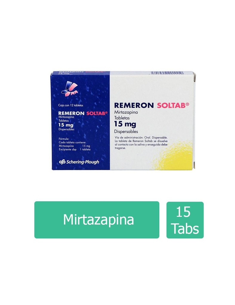 Remeron Soltab 15 Mg 12 Tabletas Dispersables 