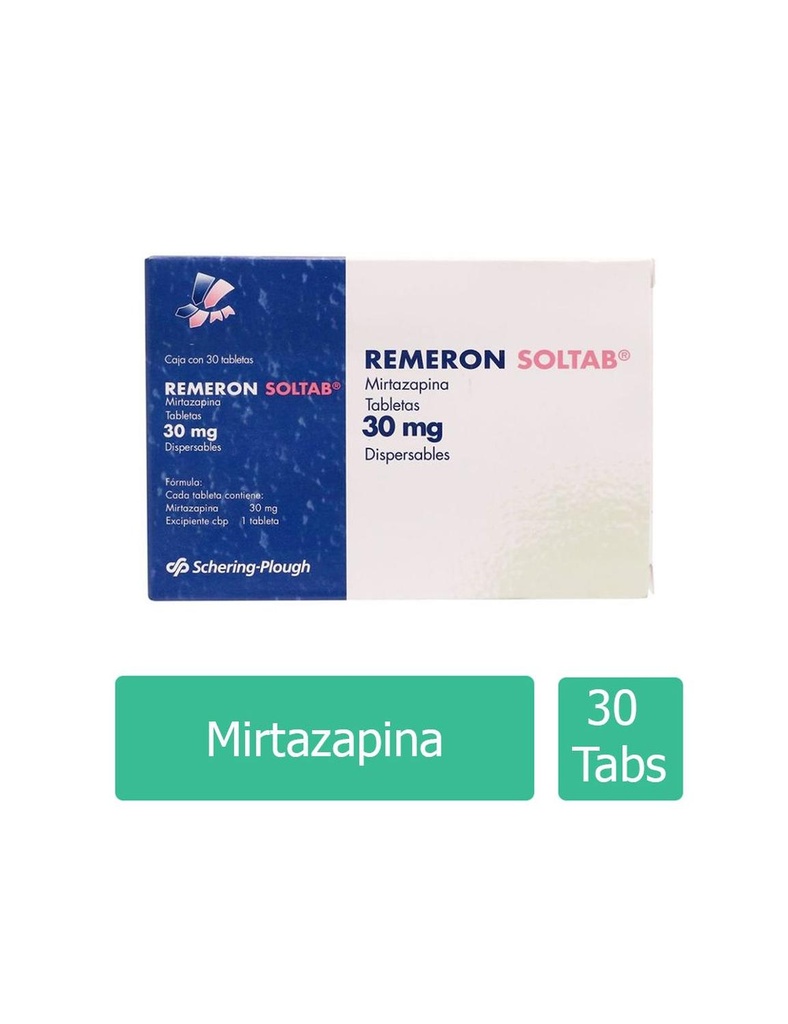 Remeron Soltab 30 Mg 30 Tabletas 
