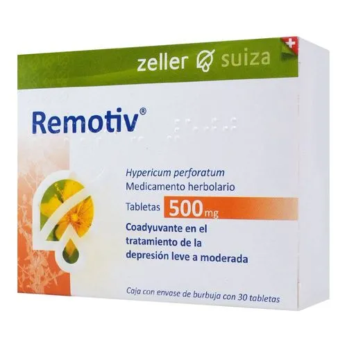 Remotiv Hypericum Perforatum 500 Mg Caja Con 30 Tabletas