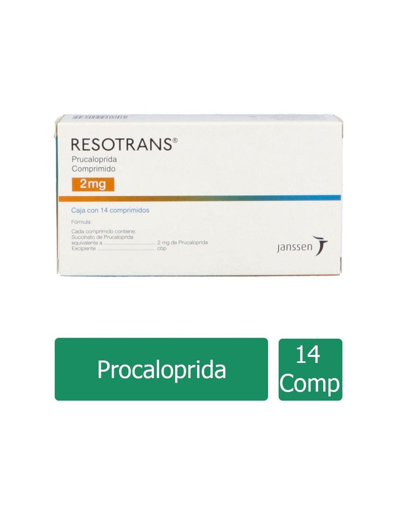 Resotrans 2 Mg 14 Comprimidos Prucaloprida