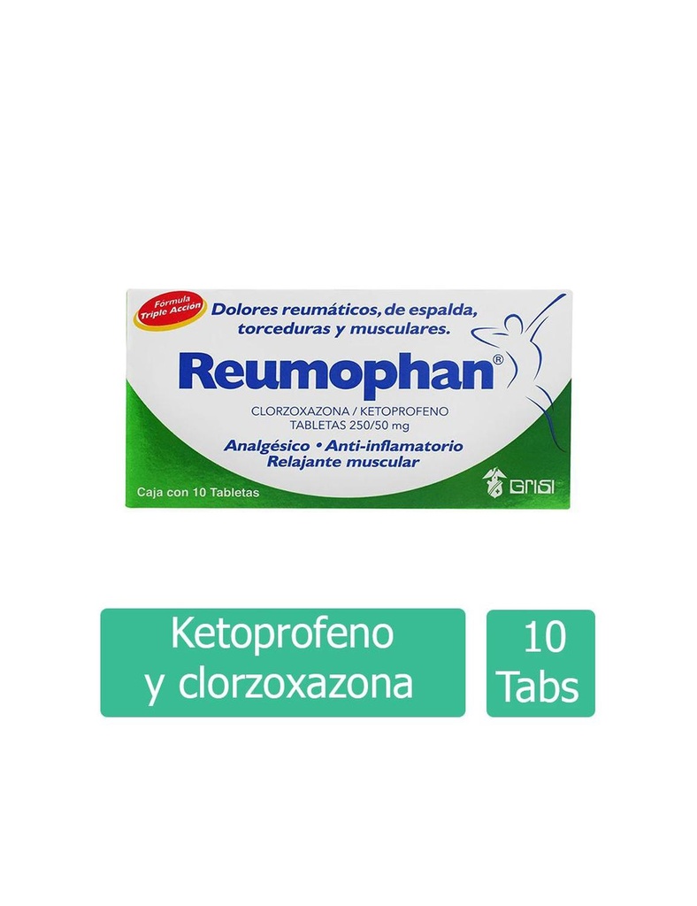 Reumophan 50/250 Mg 10 Tabletas 