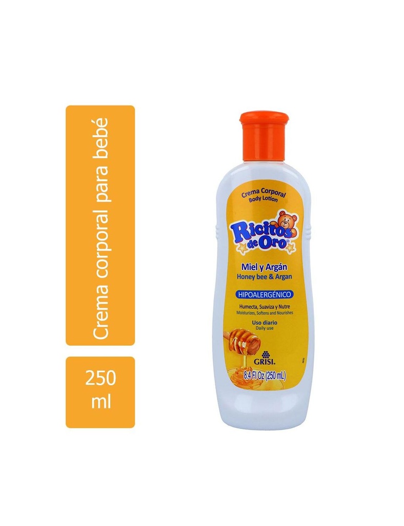 Crema Ricitos De Oro Corporal Miel 250 Ml 