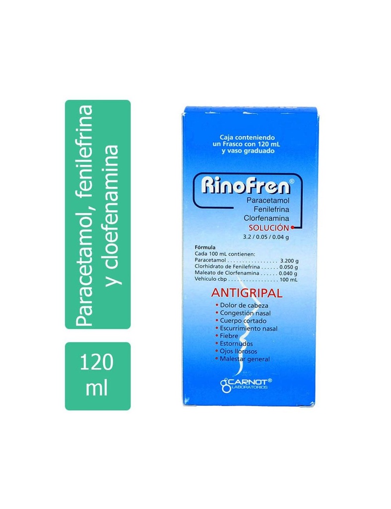 Rinofren Solución Con Vaso Graduado 120 Ml 