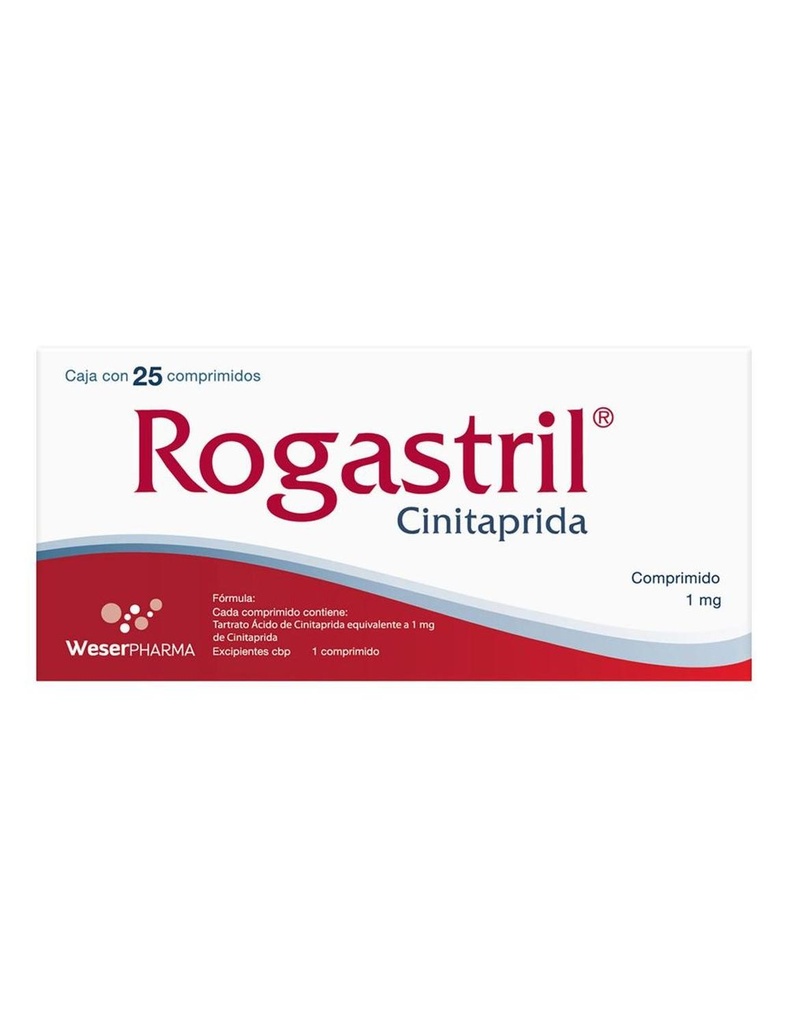 Rogastril 1 Mg 25 Comprimidos 