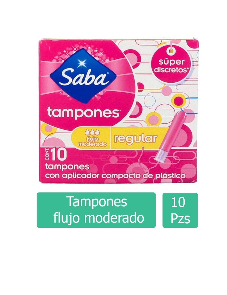Tampones Saba Compactos Regular 10 Piezas 