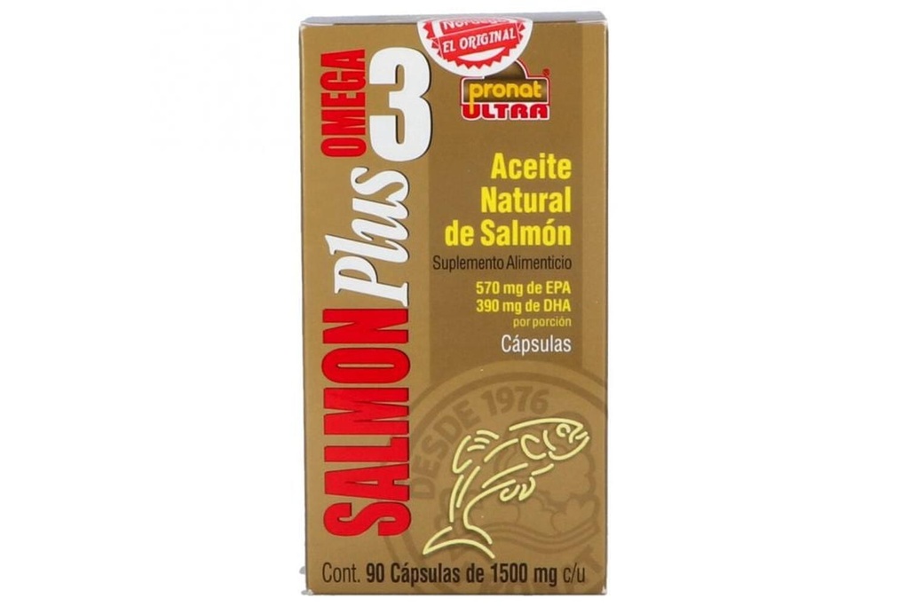 Salmón Plus Omega 3 1500Mg Caja Con Frasco Con 90 Cápsulas