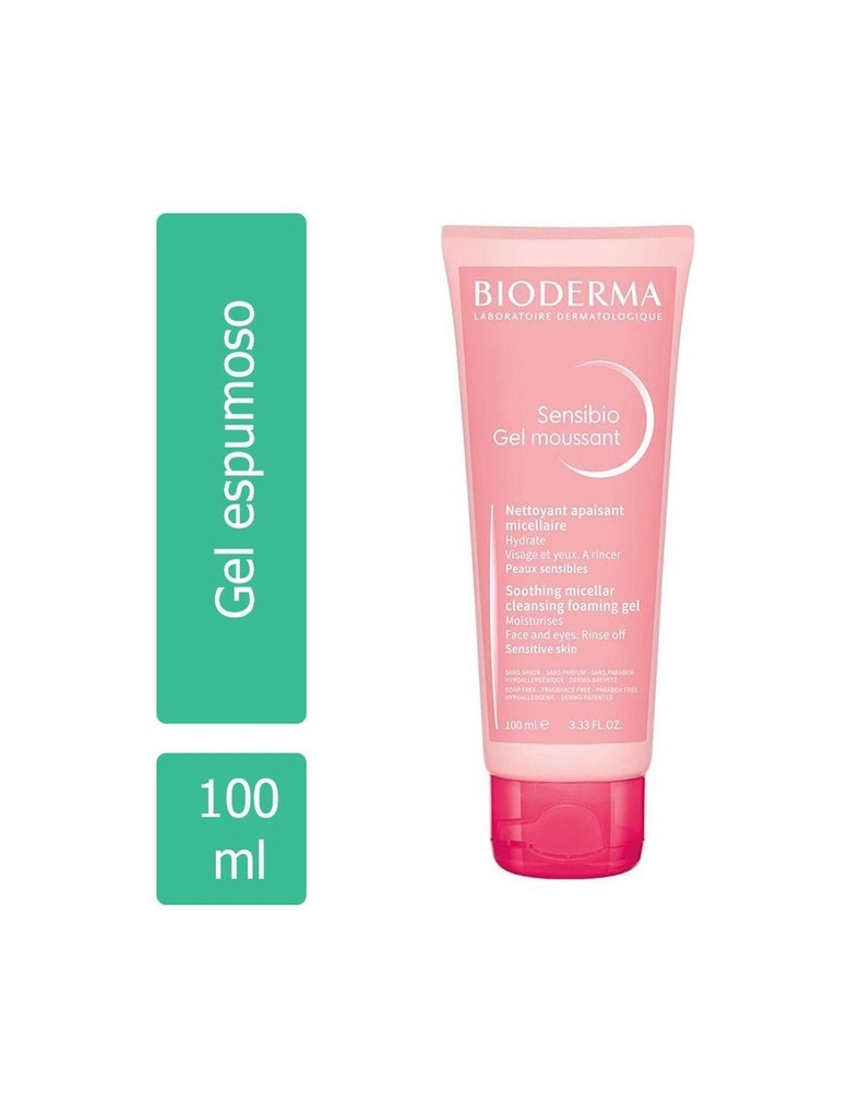 Gel Limpiador Espumoso Para Piel Sensible Bioderma Sensibio 100 Ml 