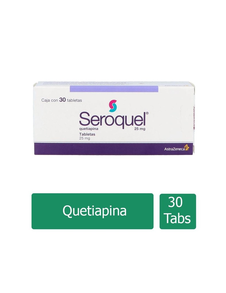 Seroquel 25 Mg 30 Tabletas 