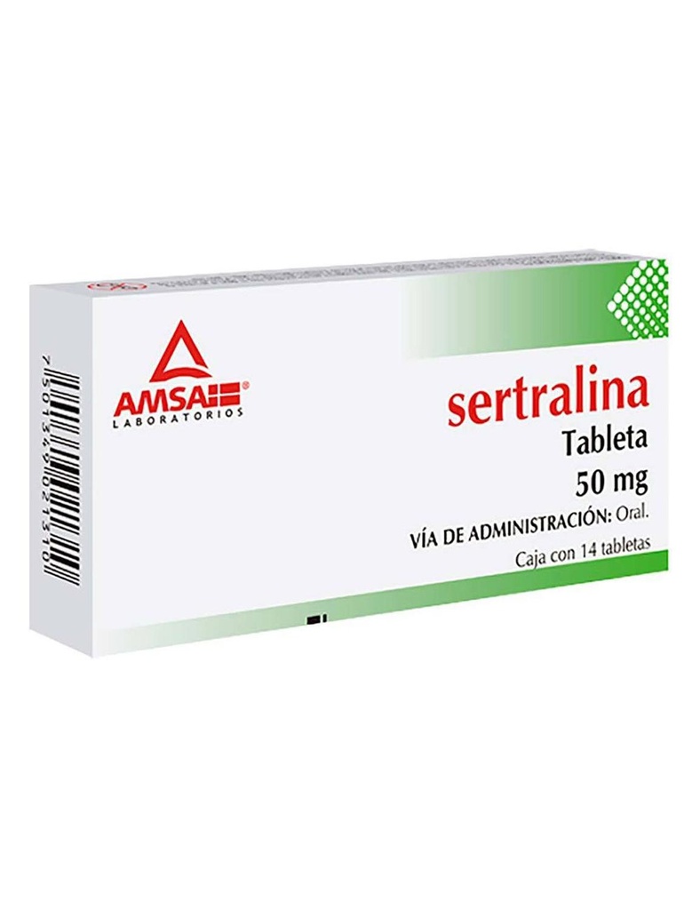 Sertralina 50 Mg 14 Tabletas Genérico Amsa 