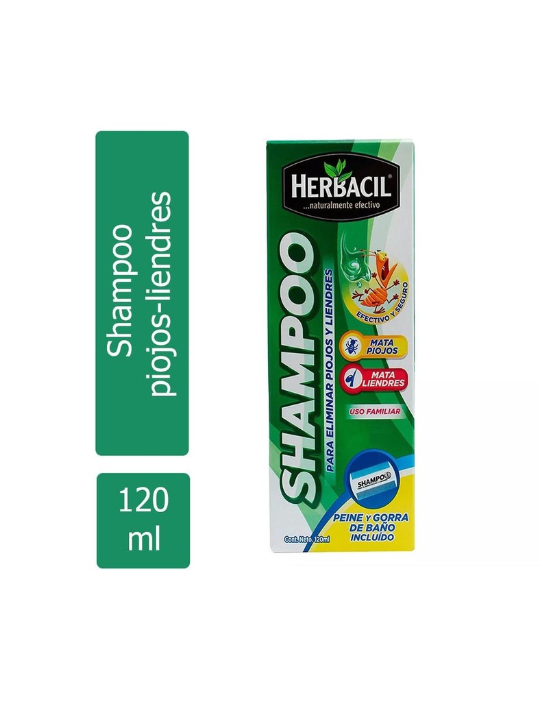 Shampoo Herbacil Piojos Y Liendres 120 Ml 