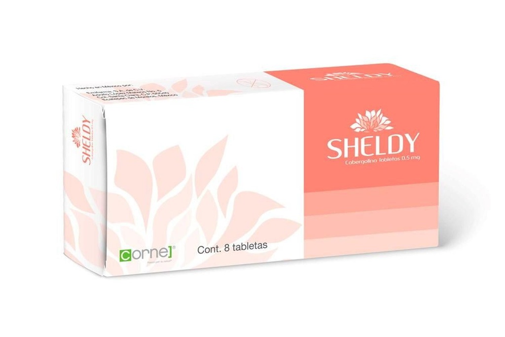 Sheldy Cabergolina 0.5 Mg 8 Tabletas Genérico Emifarma 