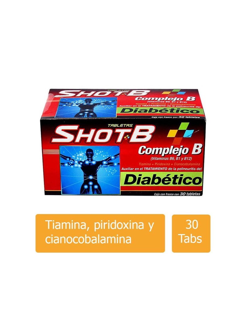 Shot B 100 Mg / 5.0 Mg / .05 Mg Caja Con Frasco Con 30 Tabletas