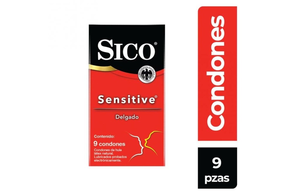 Preservativo Sico Sensitive Delgado 9 Piezas 