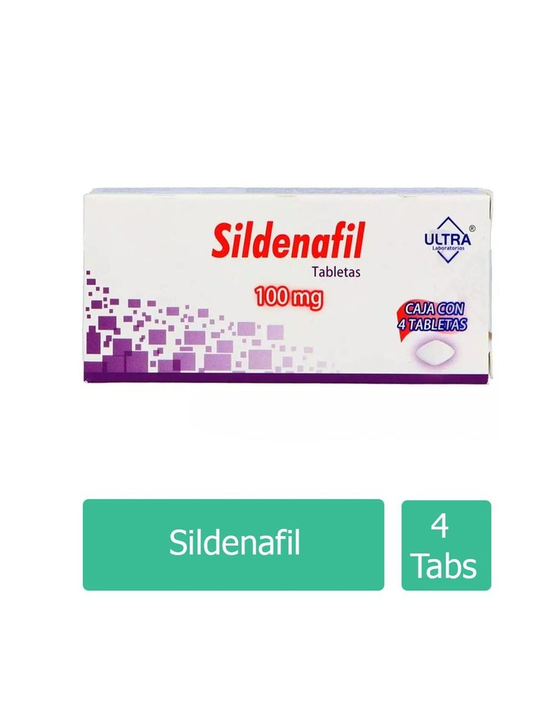 Sildenafil 100 Mg Caja Con 4 Tabletas