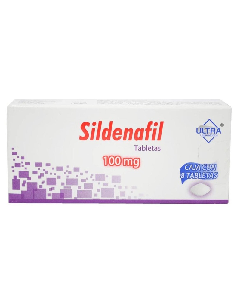 Sildenafil 100 Mg 8 Tabletas Genérico Ultra Lab 