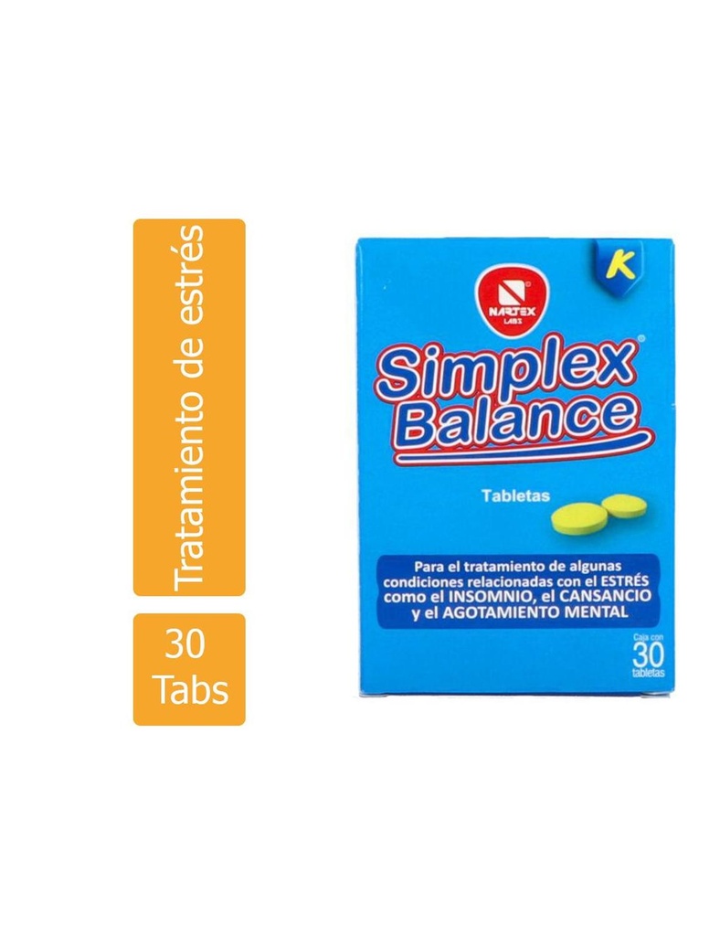 Simplex Balance Caja Con 30 Tabletas