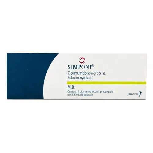 Simponi 50 Mg Solución Inyectable 0.5 Ml 