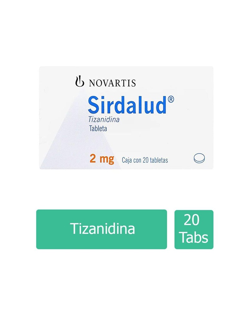 Sirdalud 2 Mg 20 Comprimidos 