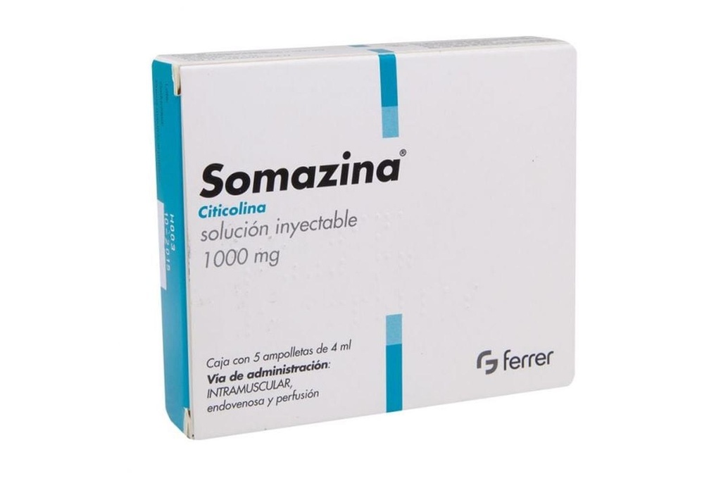 Somazina 1000 Mg Solución 5 Inyectables 4 Ml 