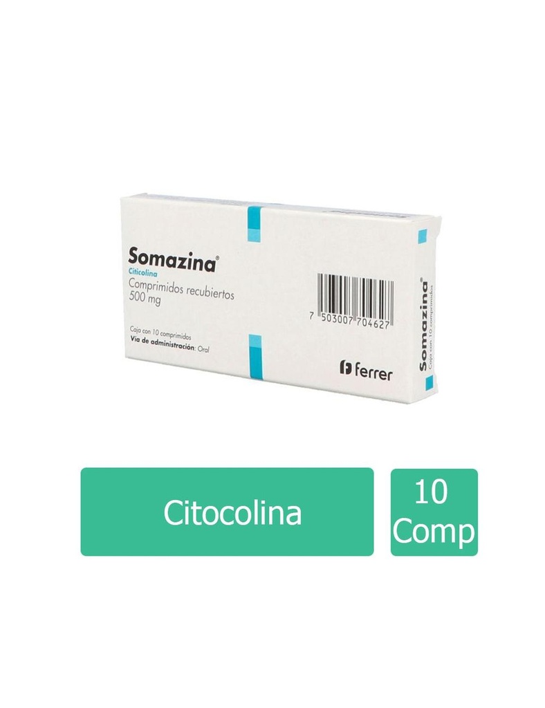 Somazina 500 Mg 10 Comprimidos 