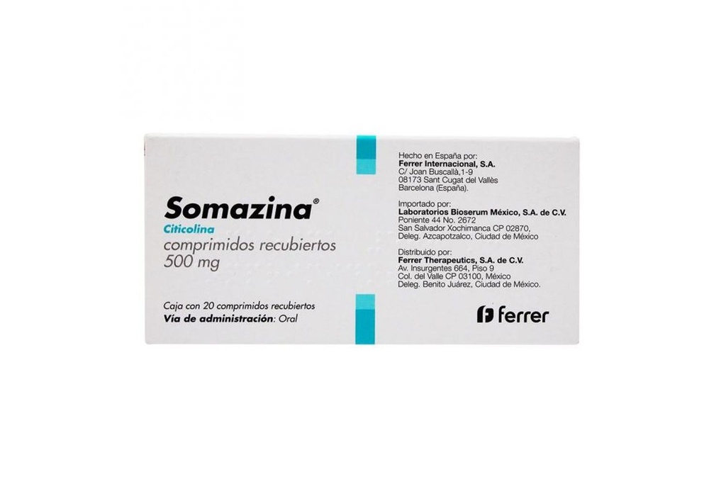 Somazina 500 Mg 20 Comprimidos 
