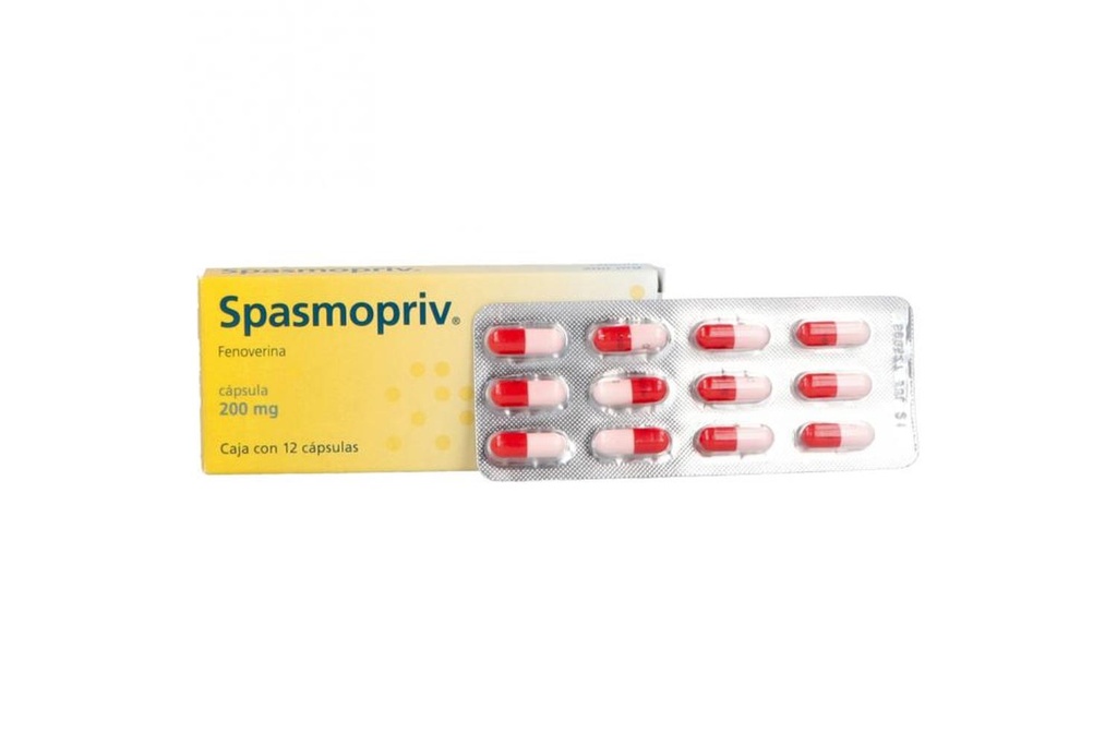 Spasmopriv 200 Mg 12 Cápsulas 