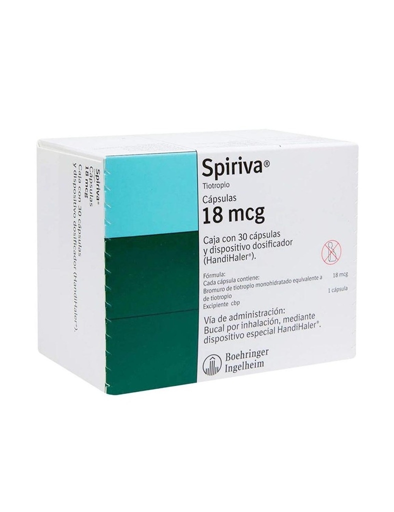 Spiriva 18 Mcg Con Dispositivo Dosificador 30 Cápsulas 