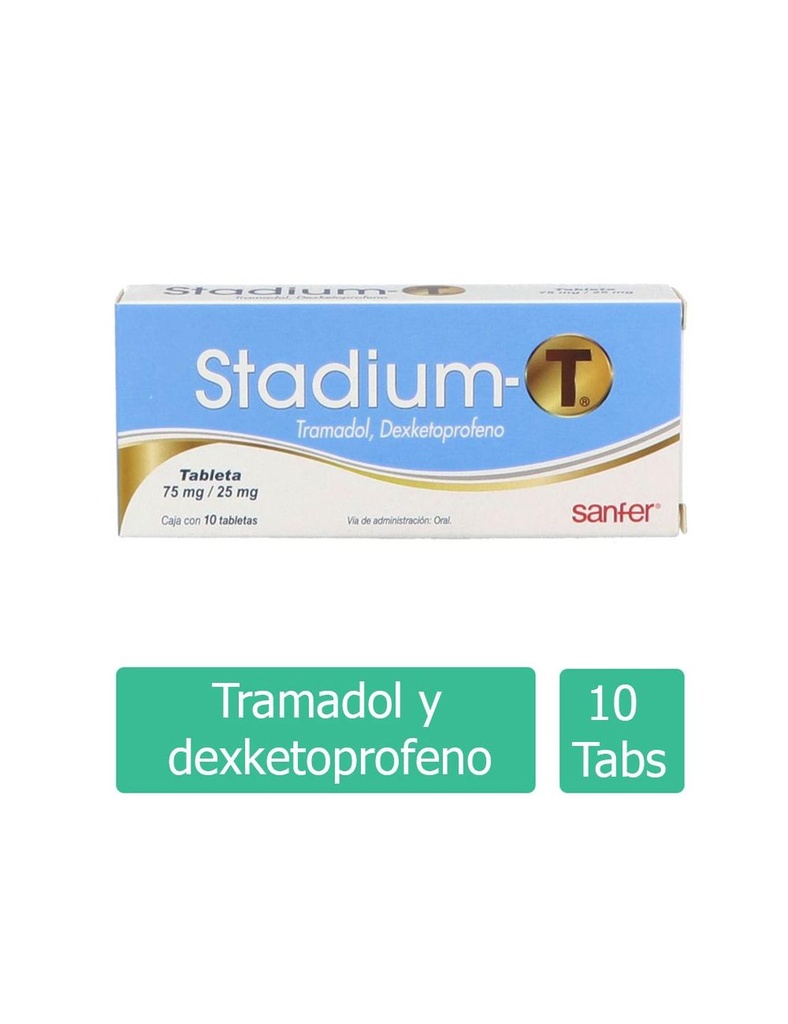 Stadium-T 75/25 Mg 10 Tabletas 