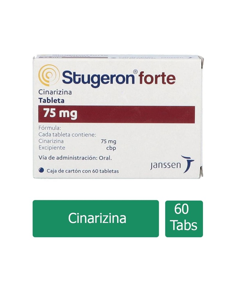 Stugeron Forte 75 Mg 60 Tabletas 