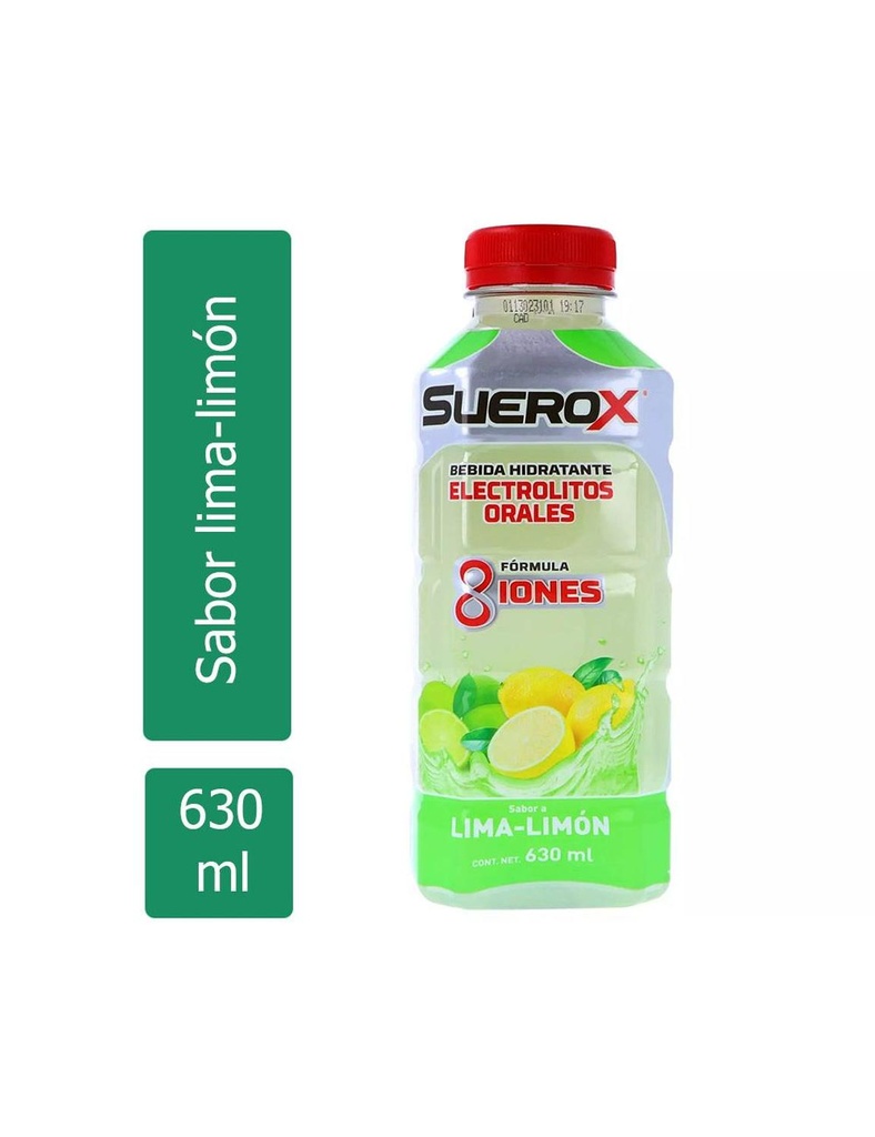 Suerox 8 Iones Lima Limón 630 Ml 
