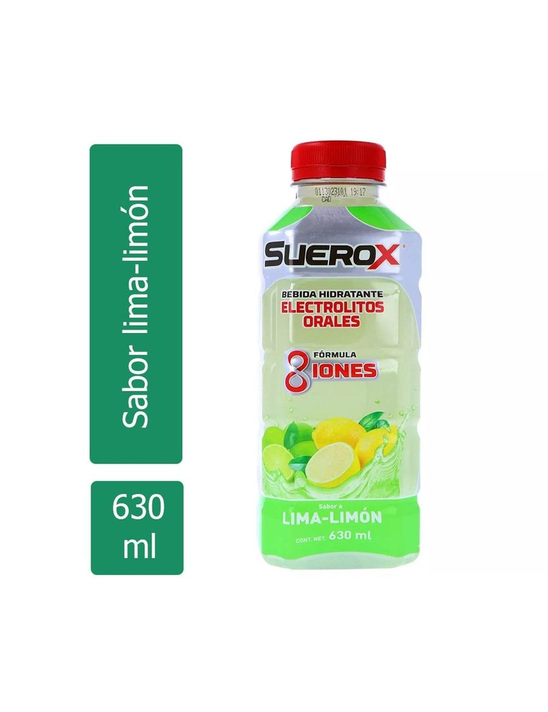 Suerox 8Iones Lima-Limon Botella Con 630 Ml