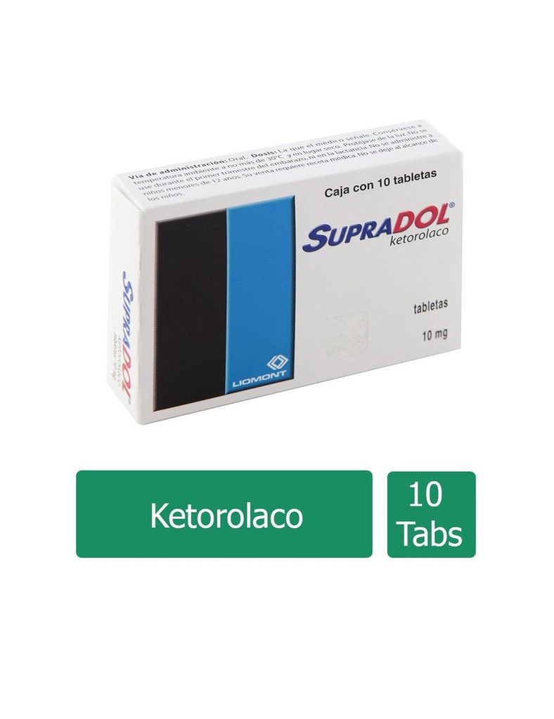 Supradol 10 Mg 10 Tabletas 
