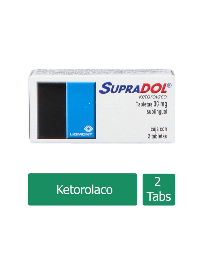 Supradol Sublingual 30 Mg 2 Tabletas 