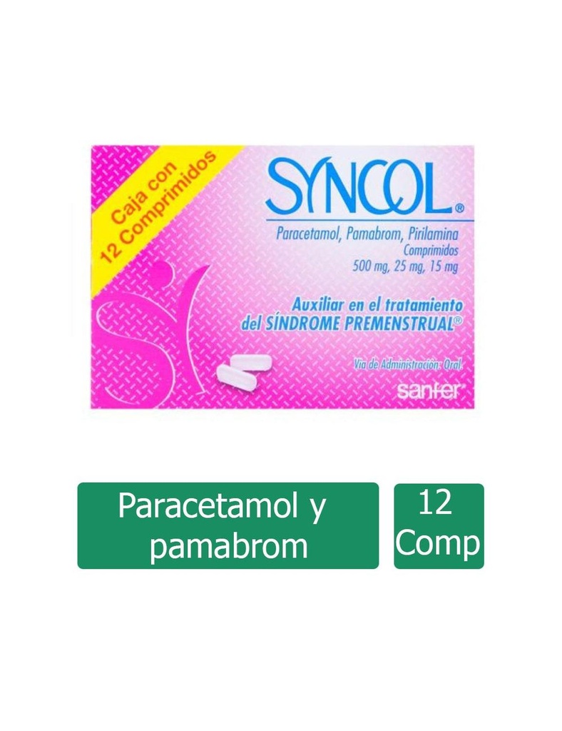 Syncol 500/25/15 Mg 12 Comprimidos 