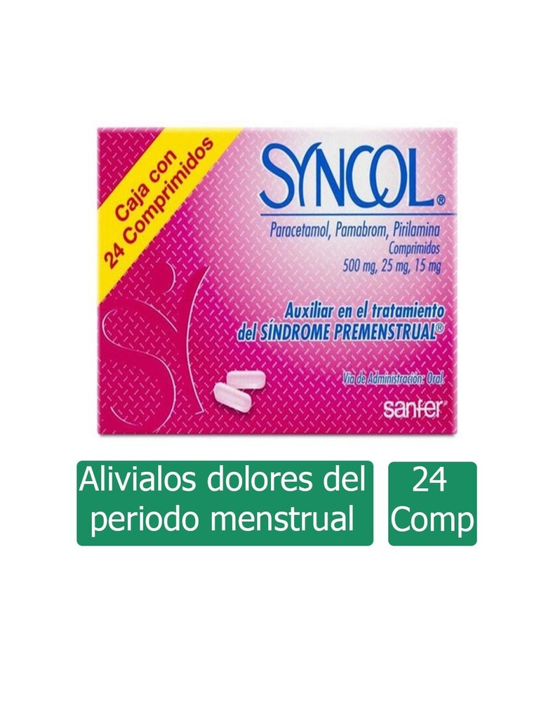 Syncol 500/25/15 Mg 24 Comprimidos 