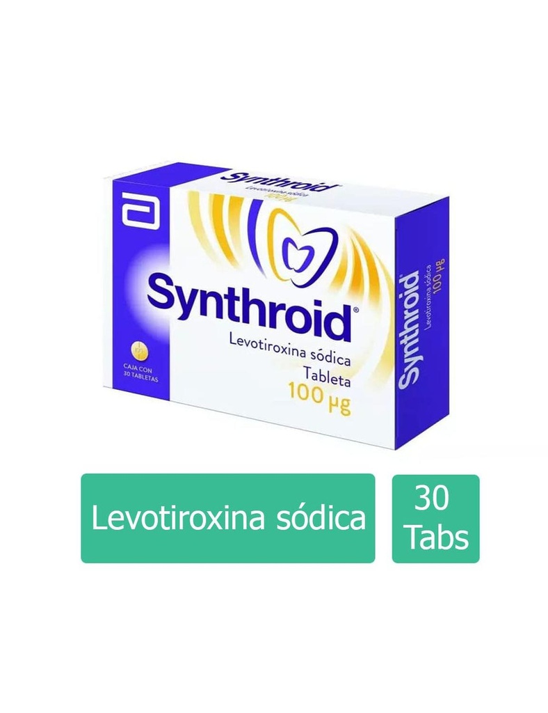 Synthroid 100 Mcg 30 Tabletas 