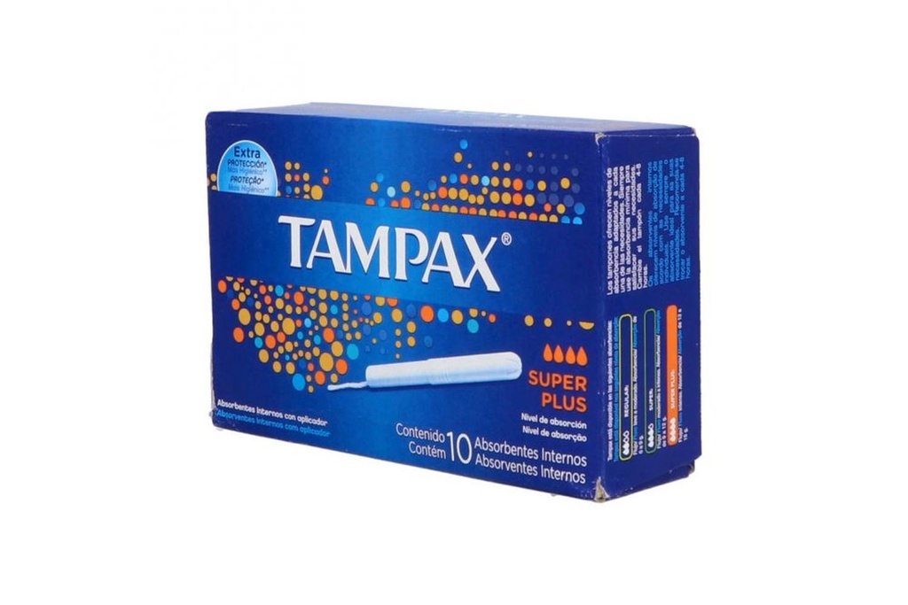 Tampones Tampax Super Plus 10 Piezas 