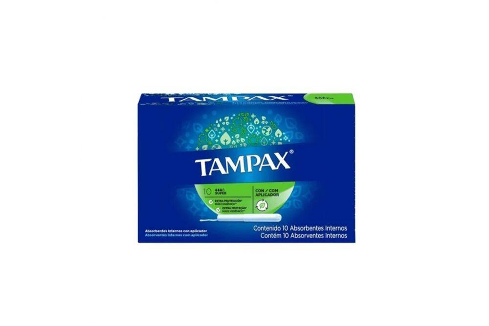 Tampones Tampax Super Absorbentes 10 Piezas 