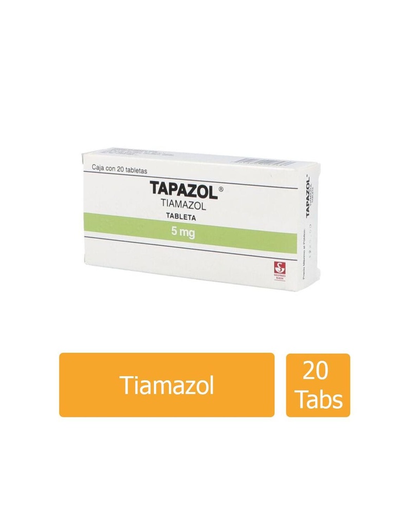 Tapazol 5 Mg 20 Tabletas 