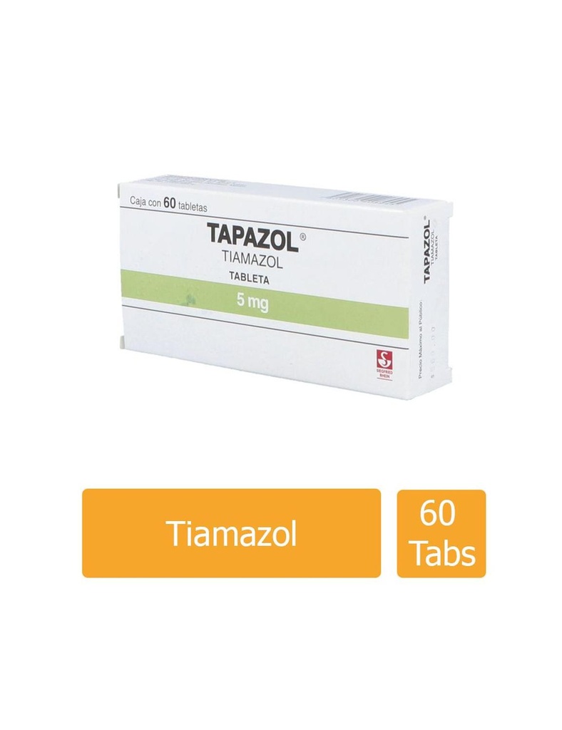 Tapazol 5 Mg 60 Tabletas 