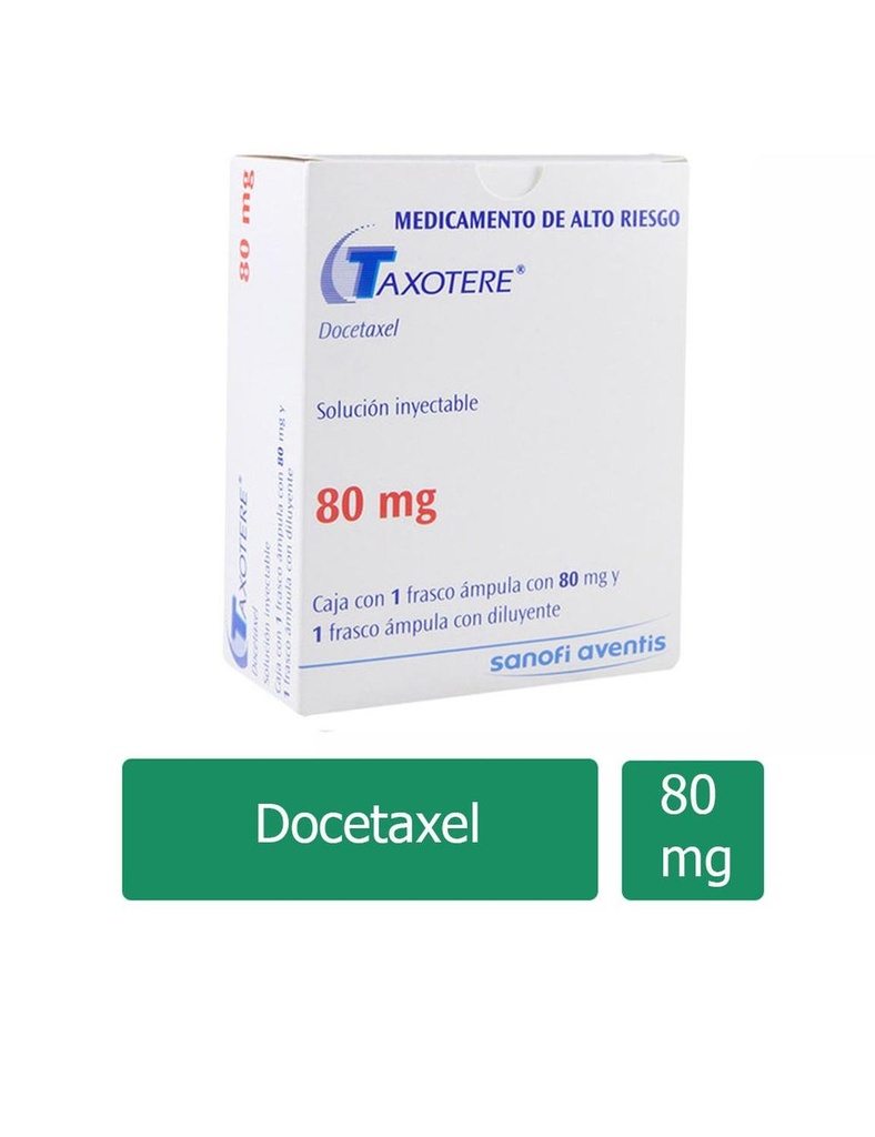 Taxotere 80 Mg Solución Inyectable Frasco Ámpula 