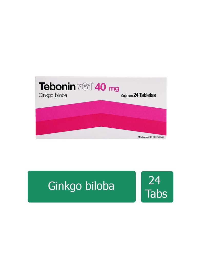 Tebonin 761 40 Mg Caja Con 24 Tabletas