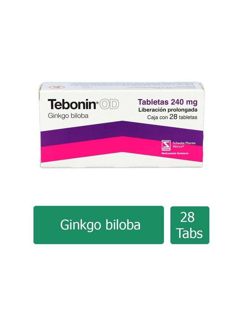 Tebonin Od 240 Mg 28 Tabletas Liberación Prolongada 